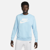Nike Sportswear Club Fleece Men's Graphic Crew In Blue