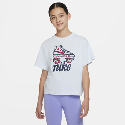 Nike Sportswear Icon Clash Big Kids' (girls') T-shirt In Grey