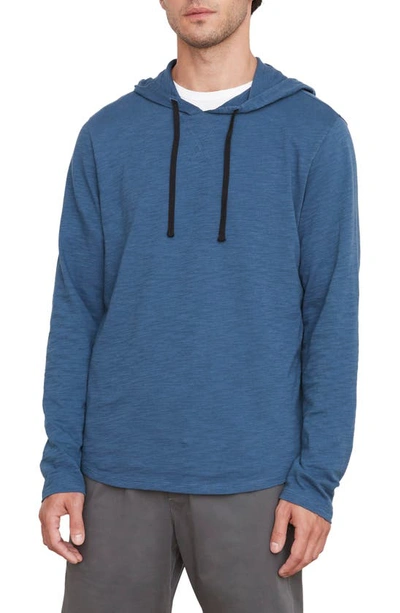 Vince Regular Fit Slub Hoodie In Aerial Navy