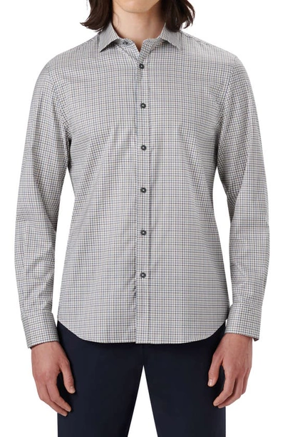 Bugatchi Classic Fit Tattersall Check Woven Button-up Shirt In Stone