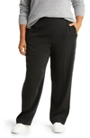Nordstrom Straight Leg Pull-on Pants In Black