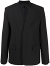 DION LEE SINGLE-BREASTED COLLARLESS BLAZER