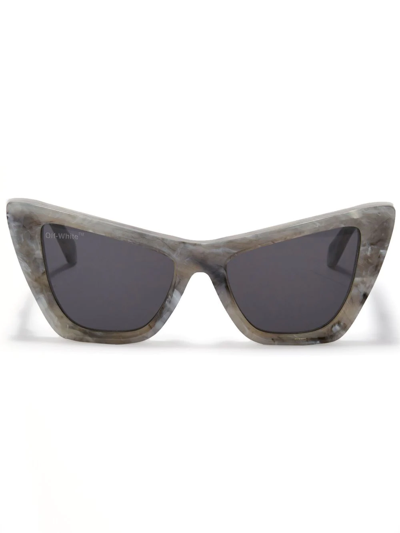 Off-white Cat-eye Tinted Sunglasses In Grey