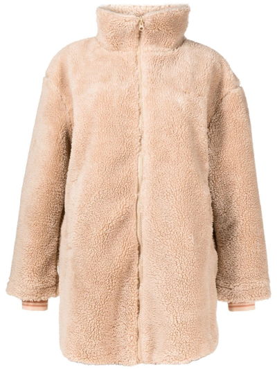 The Upside Woodford Faux Shearling Jacket In Brown