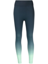 The Upside Seamless Gradient-effect Leggings In Blue