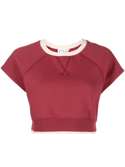 The Upside Banksia Brooklyn Short-sleeve Sweatshirt In Red