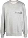 Alexander Mcqueen Selvedge Logo-tape Sweatshirt In Grey Blue