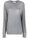 Jil Sander Fine-knit Wool Jumper In Grey