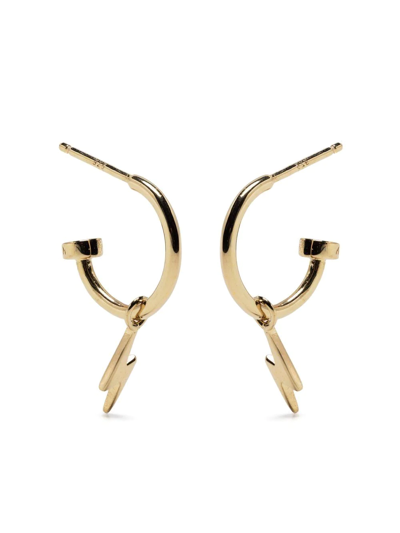 Stolen Girlfriends Club Bolt Anchor 9kt Gold Earrings