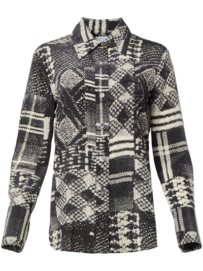 Equipment Quinne Patchwork-print Button-down Shirt In Multicolor