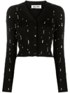 MIU MIU CRYSTAL-EMBELLISHED VIRGIN WOOL CARDIGAN