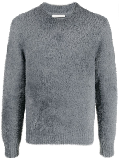 Craig Green Cut-out Circle Boxy-fit Fluffy Knitted Jumper In Grey