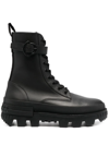 MONCLER CALF LEATHER LACE-UP BOOTS