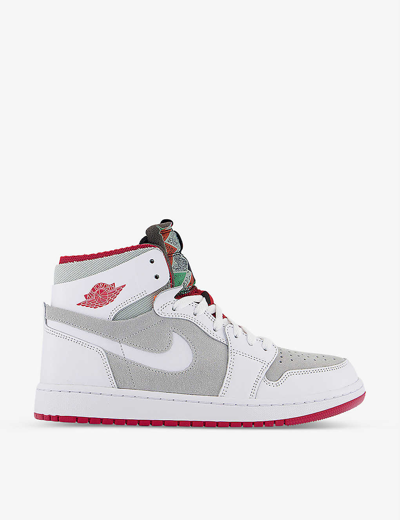 Jordan Air  1 Zoom Cmft Leather High-top Trainers In White True Red Light Sil