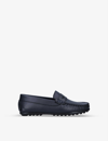 Papouelli Leather Felix Loafers In Navy