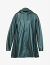 Rains A-line Hooded Shell Jacket In Silver Pine