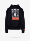 Heron Preston Black Jersey Hoodie With Heron Print In Black