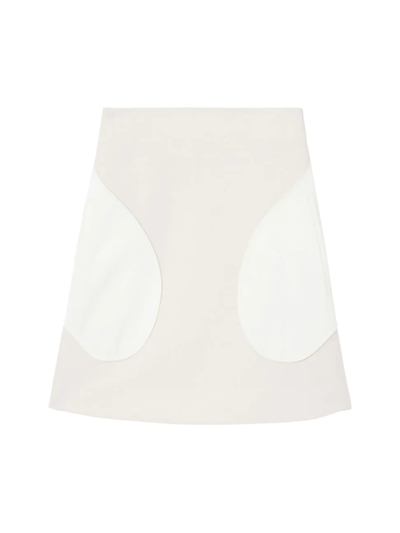 Burberry Teodora A-line Miniskirt In Natural White