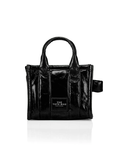 Marc Jacobs Women's The Shiny Crinkle Mini Tote In Black