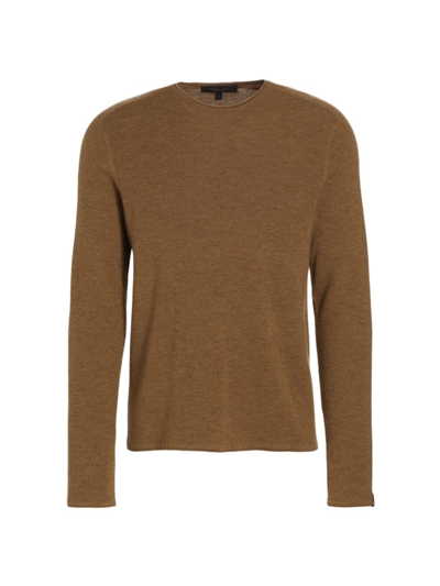 Rag & Bone Collin Wool Crewneck Sweater In Camel