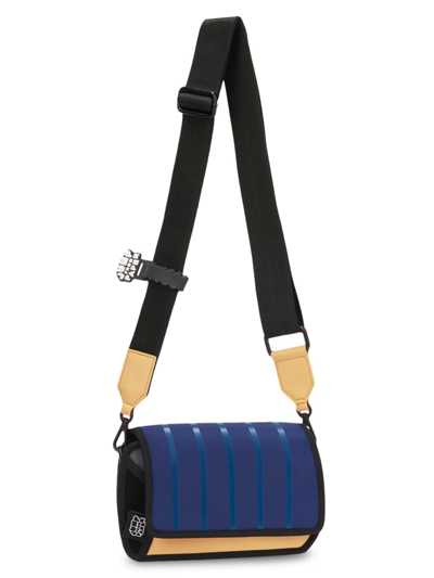 Jump From Paper Outer Stripe Crossbody Bag In Blue