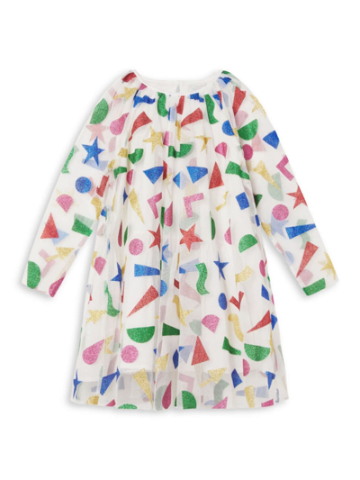 Stella Mccartney Kids' Multicolor Polyester Dress In White