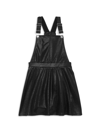 MIA NEW YORK GIRL'S FAUX LEATHER OVERALL DRESS