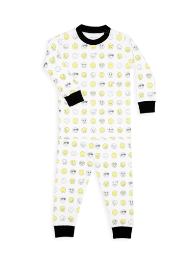 Baby Noomie Kids' Baby Boy's & Little Boy's Happy Faces 2-piece Pajama Set In Neutral
