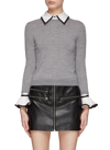 ALICE AND OLIVIA 'JUSTINA' CREWNECK LONG SLEEVE KNITTED SWEATER