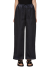 Totême Silk Organza Drawstring Slacks In Black