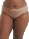 Curvy Couture Sheer Mesh Hi-cut Brief In Bark