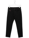 Diesel Teen Five-pocket Denim Jeans In Black