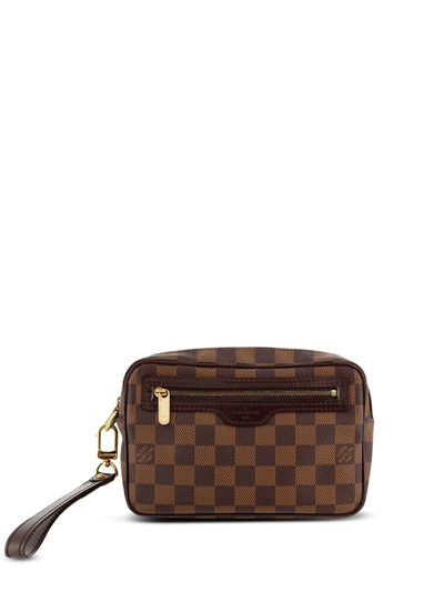 Pre-owned Louis Vuitton  Pochette Billets Macao Pouch In Brown