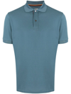 Paul Smith Stripe-trim Polo Shirt In Blue