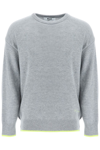 Msgm Sweater With Embroidered Logo By . The Identity Of The Brand Is Highlighted Thanks To The Details An In Multicolor