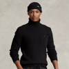 Ralph Lauren Wool-cashmere Turtleneck Sweater In Polo Black
