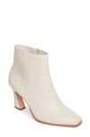 Bernardo Bowery Calfskin Ankle Booties In Eggshell