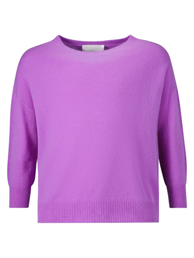 Precious Cashmere Kids Pullover For Girls In Lilac