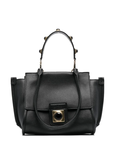 Etro Grained Leather Tote Bag In Schwarz