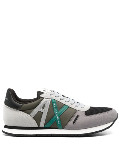 Armani Exchange Lace-up Logo Detail Sneakers In Grau