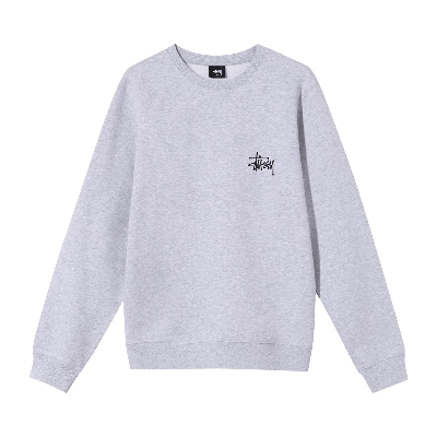 Pre-owned Stussy Basic Crew 'ash Heather' In Grey
