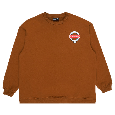Pre-owned Pleasures Language Crewneck 'caramel' In Tan