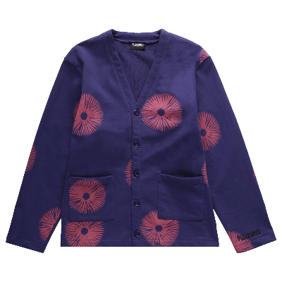 Pre-owned Pleasures Freeze Cardigan 'blue'