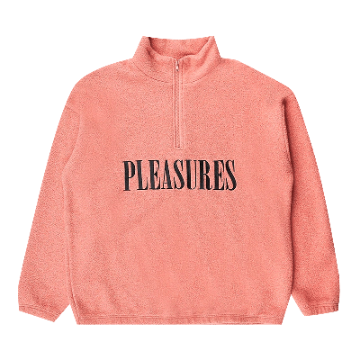 Pre-owned Pleasures Searching Quarter Zip 'peach' In Pink