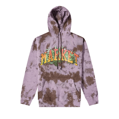 Pre-owned Market Arc Herbal Remedy Tie Dye Hoodie 'purple Grey White' In Multi-color