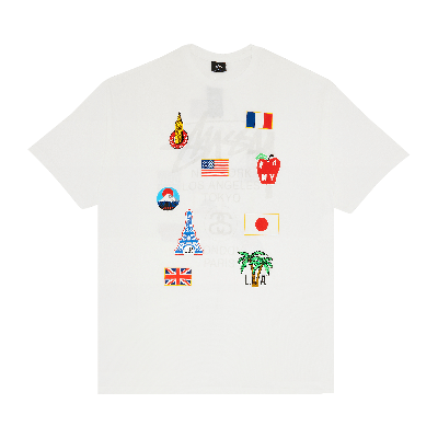 Pre-owned Stussy World Tour Flags Tee 'white'