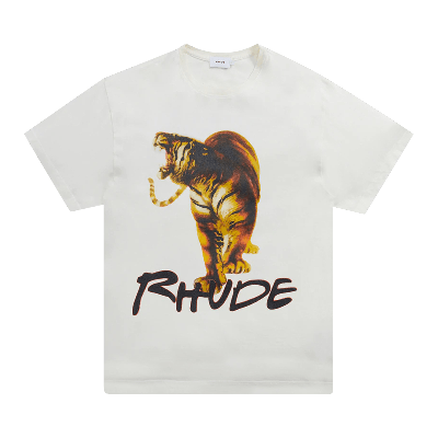 Pre-owned Rhude Tiger Tee 'vintage White'