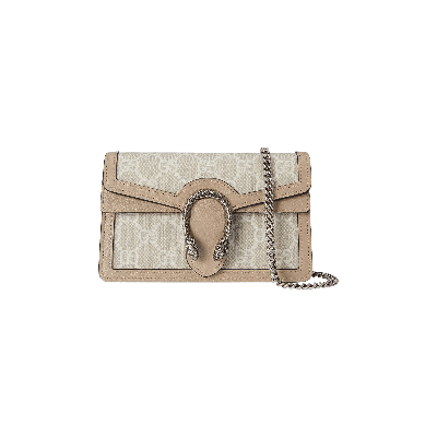 Pre-owned Gucci Dionysus Gg Super Mini Bag 'beige/white' In Cream