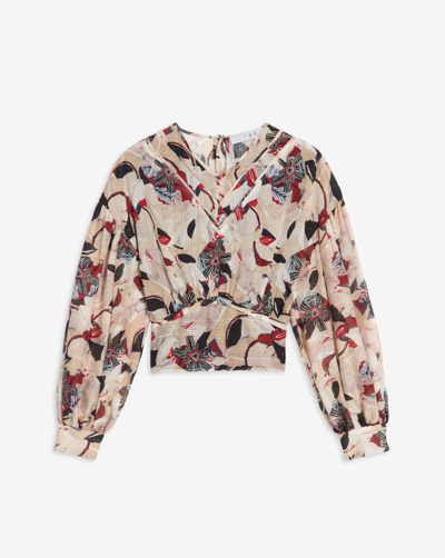 Iro Dunna Printed Top In Beige Multico