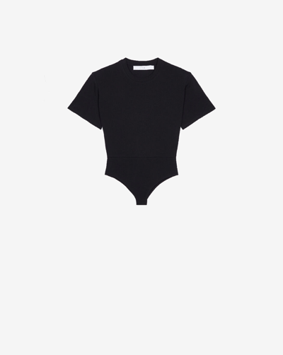 Iro Clayre Bodysuit With Shoulder Pads In Black